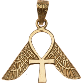 18k key of life with Isis wings(GP0012)